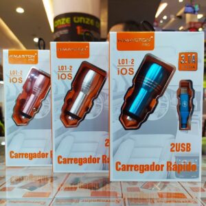 Carregador H'maston Pro Veicular L01-3 Tipo-C